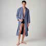 Men's 'Navy Paisley' Crisp Cotton Robe, thumbnail 1 of 5