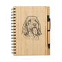Personalised Basset Griffon Vendeen Engraved Notebook And Pen Set, thumbnail 1 of 2