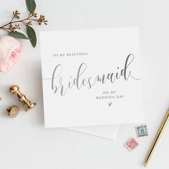 To My Maid Of Honour Thank You Card | Silver Effect, 2 of 3
