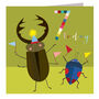 Beetles 7th Birthday Card, thumbnail 2 of 5