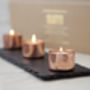Copper And Slate Candle Set, thumbnail 1 of 3