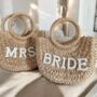 Personalised Handwoven Straw Beach Bag, thumbnail 1 of 2
