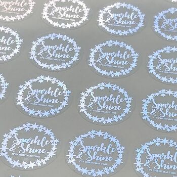 Sparkle And Shine Christmas Time Foiled Stickers, 2 of 5