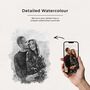 Personalised Watercolour Portrait, Gift For Couple, thumbnail 4 of 8