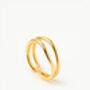 Double Band Ring Adjustable, Minimalist Jewellery, thumbnail 4 of 5