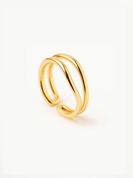 Double Band Ring Adjustable, Minimalist Jewellery, 4 of 5