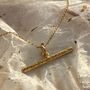 Delicate Textured T Bar Necklace, thumbnail 2 of 11