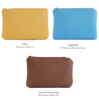 Personalised Leather Clutch Bag, 6 of 6