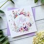 Handmade Floral Mother's Day Card: Purple Butterfly Design. Customisable, thumbnail 3 of 11