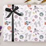 Three Sheets Of Children's 11th Birthday Space Wrapping Paper, thumbnail 2 of 2