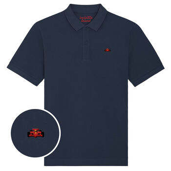 Organic Cotton Embroidered F1 Car Polo Shirt, 2 of 2