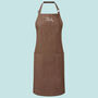 Personalised Cotton Denim Bib Apron With Heart, thumbnail 3 of 3