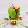 Cactus Pin Cushion Craft Kit, thumbnail 1 of 2