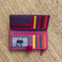Purple And Multicolour Womans Leather Purse Wallet Rfid, thumbnail 8 of 12