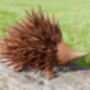 Metal Wild Hedgehog Garden Statue Spiky Brown Outdoors, thumbnail 1 of 3