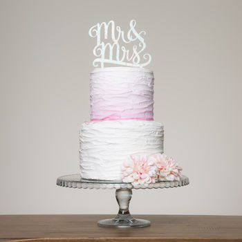 Mr And Mrs Script Cake Topper, 2 of 3