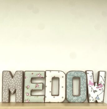 Beige Corduroy Trimmed Letters, 5 of 8