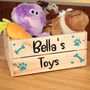 Personalised Dog Toy Treat Storage Crate, thumbnail 1 of 2