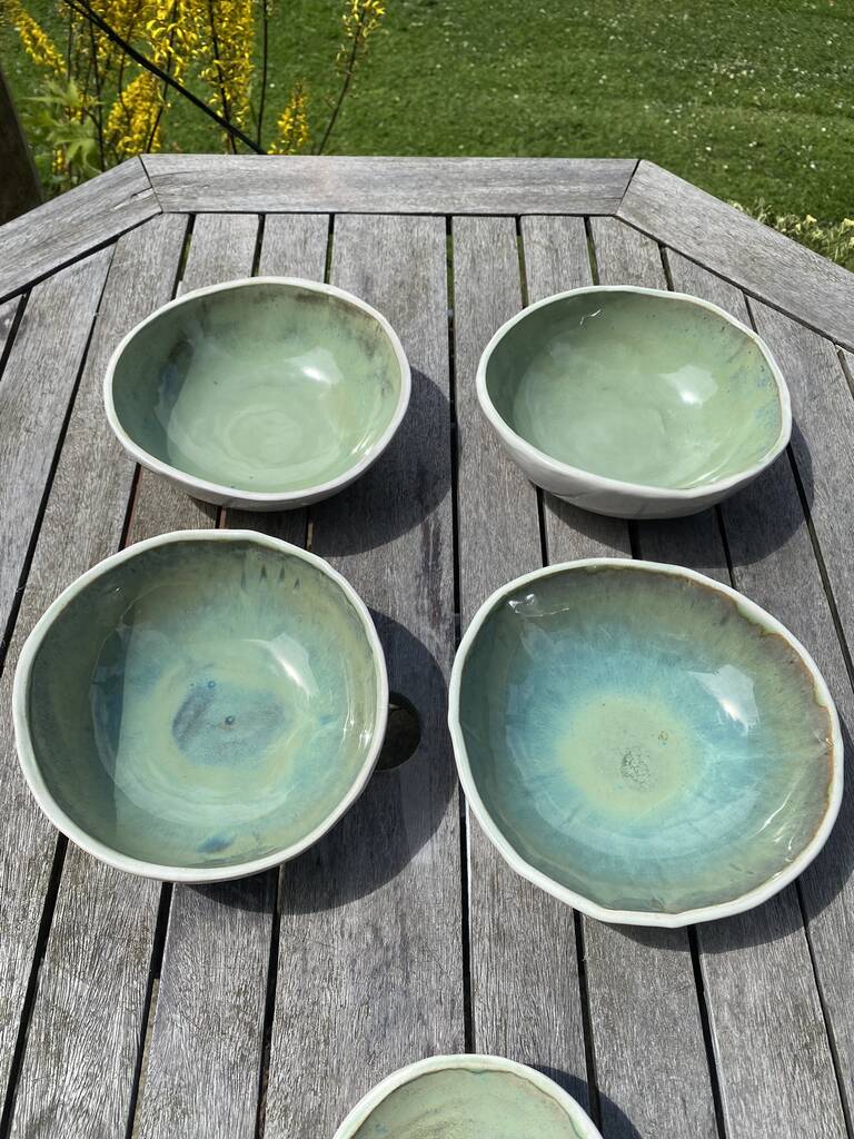 Four Handmade Ceramic Ramekin Dishes By Rachel Collyer Ceramics