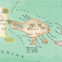 Personalised Bali Treasured Map Location Print, thumbnail 7 of 8