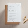 Minimal Script Foiled Wedding Invitation, thumbnail 2 of 2