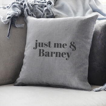 Personalised 'Just Me And My Pet' Cushion, 3 of 4