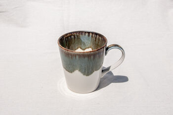 Green V Shaped Handmade Porcelain Mug, 6 of 7