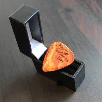 Happy Father's Day Exotic Timber Guitar Pick And Gift Box, 3 of 11