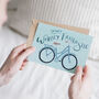 'Wheely Fantastic' Bicycle Cycling Illustrated Card, thumbnail 1 of 2