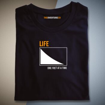Guitar Shirt Gift For Guitarists. Life One Fret At A Time Single Fret Shirt, 7 of 11