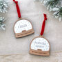 My First Christmas Personalised Name Snow Globe Style Bauble, thumbnail 1 of 7