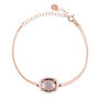 Beatrice Oval Gemstone Bracelet Rose Gold Plated Silver, thumbnail 11 of 12