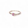 Ruby Cz Rings, Rose Or Gold Vermeil 925 Silver, thumbnail 2 of 11