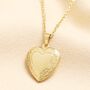 Stainless Steel Swirl Heart Locket Necklace In Gold, thumbnail 1 of 2
