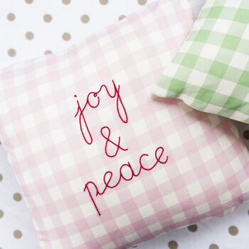 Cushion Embroidery Kit Christmas Joy And Peace, 5 of 6