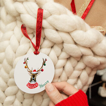 Personalised Christmas Reindeer Reusable Gift Tag, 9 of 10