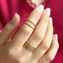 Adjustable Triple Band Textured Ring, thumbnail 5 of 7