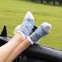 Peace Blue And Organic Paisley Blue Women's Trainer Socks, thumbnail 4 of 7