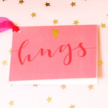 Mini Gold Foiled Hugs Card, 4 of 5