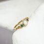 Emerald And White Opal Gold Ring, thumbnail 3 of 9