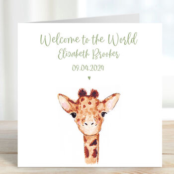 'Welcome To The World' Personalised New Baby Card, 3 of 5