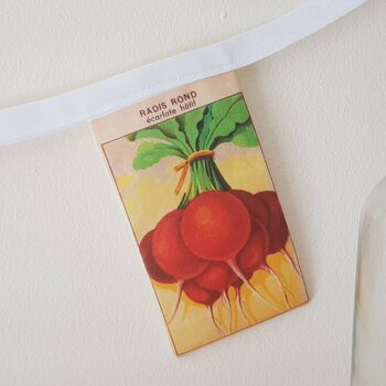 French Vegetable Seed Packet Fabric Bunting, 5 of 9