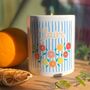 Personalised Citrus Garland Ceramic Jar Candle, thumbnail 1 of 6