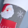 Personalised Grey 'Letter to Santa' Christmas Stocking, thumbnail 2 of 4