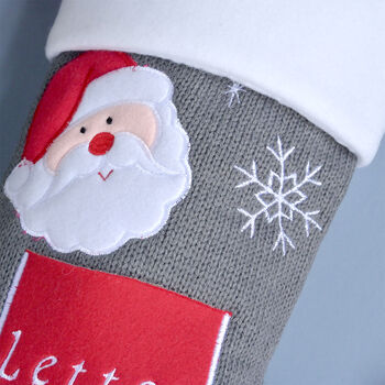 Personalised Grey 'Letter to Santa' Christmas Stocking, 2 of 4