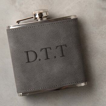 Personalised Monogram Hip Flask For Men, 6 of 10