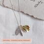 Sterling Silver Birth Flowers Personalised Necklace, thumbnail 5 of 10