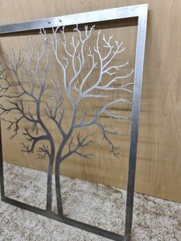 Metal Split Dry Tree Of Life Wall Art Home Room Decor, 9 of 12