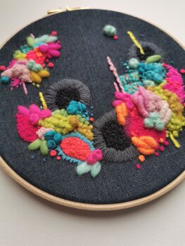 Navy Denim Embroidery Kit, 5 of 6