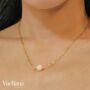 Natural Round Gemstone Pendant Necklace, thumbnail 1 of 6